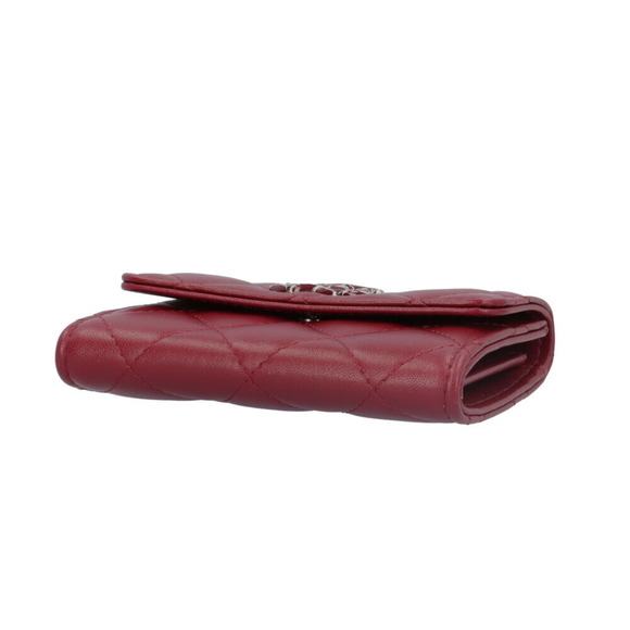 CHANEL Red Leather Wallet